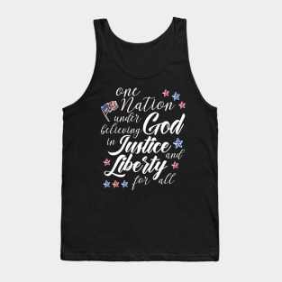 nation under believing god 4th of July outfit Tank Top